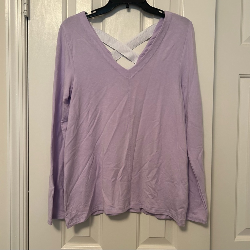 Lilly Pulitzer Luxletic Aerli Long Sleeve Shirt Light Lavender Size Small